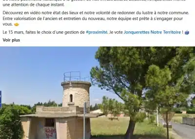 Video overview of a heritage assessment for the 2026 Jonquerettes municipal election campaign